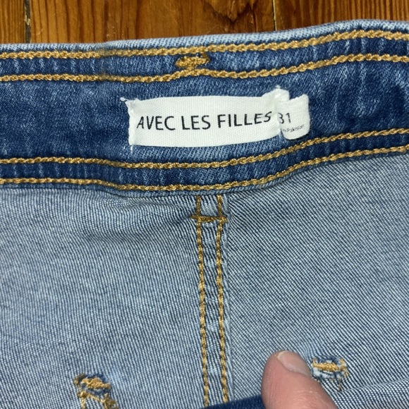 Avec Les Filles High Waisted/Wide Leg Jean - Picture 3 of 4